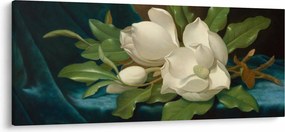 Tablou - Martin Johnson Heade, Giant Magnolias on a Blue Velvet Cloth, reproducere (120x50 cm)