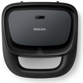 Toaster pentru sandvișuri Philips HD2331/90 Seria 3000, 750 W, Pentru până la 2 felii/4 sandvișuri triunghiulare, Plăci din aluminiu neaderente, Negru