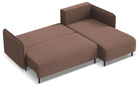 Colțar roz extensibil/cu spațiu de depozitare (cu colț pe partea dreaptă) Luana – Makamii