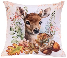 Set de 3 fețe pernuțe ANIMALE DE PĂDURE 45 x 45 cm