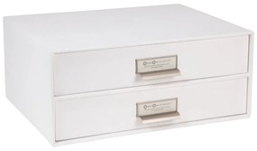 Organizator cu 2 sertare pentru documente Bigso Box of Sweden Birger, 33 x 22,5 cm, alb