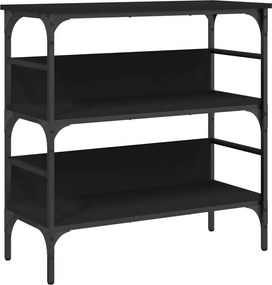 vidaXL Masă consolă, negru, 75x32x75 cm, lemn prelucrat