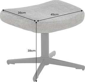 Taburetele/ Suport pentru picioare VOGUE catifea taupe