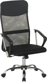 Scaun birou ALEX, negru, stofa/plasa, 60x61x107/117 cm
