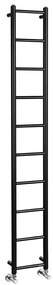 Sapho - Radiator pentru baie DINA 282W 25x168 cm negru mat