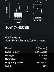Candelabru cristal design lux decorativ Belle 5L