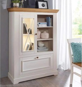 Set lemn masiv alb-natur Living Iris Model B