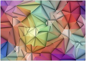 Tablou pe sticlă - Abstracția poligonală (70x50 cm)