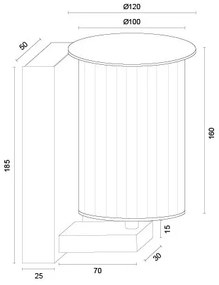 Aplica perete exterior IP44 NORFOLK 8752 auriu