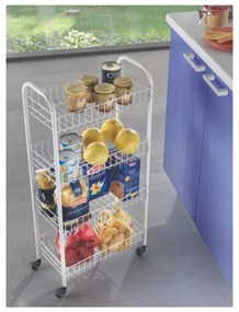 Raft mobil din metal alb 41x84 cm Pisa - Metaltex