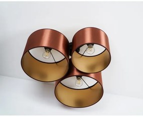 Lustră aplicată Duolla ROLLER TRIO SHINY 3xE27/15W/230V cupru/auriu