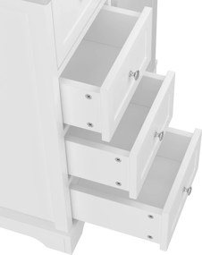 Dulap de baie cu lavoar, 76x46x87 cm, Alb