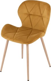Scaun de masa MANGO VELVET, mustar