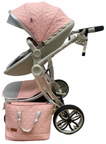 Carucior 2 in 1 cu landou transformabil in parte sport, 0-36 luni, Roz - CPC-15-roz