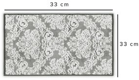 Prosop gri din bumbac 33x33 cm Damask – Foutastic