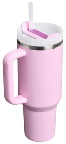 Termos roz cu pai din oțel inoxidabil 1,18 l Quencher H2.0 FlowState Tumbler Cherry Blossom – Stanley