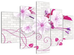 Tablou cu creangă înflorită (150x105 cm)