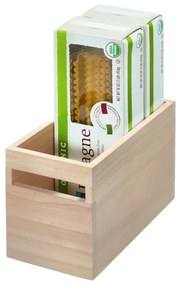 Cutie depozitare din lemn paulownia iDesign Eco Wood, 12,7 x 25,4 cm