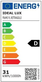 Lustra LED aplicata design geometric Frame PL rettangolo 2700k