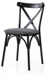 Set de scaune de sufragerie Ekol Anthracite andBlack, 2 buc.