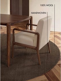 Covor maro țesut manual rotund din lână ø 160 cm Greenwich – Ted Baker