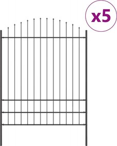 vidaXL Gard de Grădină 5 pcs Gri 170 x 225 cm
