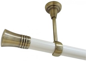 Galerie tavan fara inele CAPRI /25 - alb/aur antic (Alege marime: 160 cm)