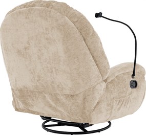 Scaun pivotant de lux, cu balansare, bej, DELMOR