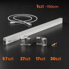 Plafonieră LED/456W/85-265V 4000K 522x298 cm CRI 90 IP54 albă