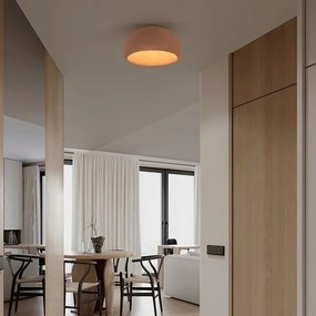 Lustra aplicata tavan cu textura granulata Davo 43cm, rosu caramiziu