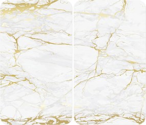 Plăci de protecție pentru aragaz MARBLE, 2 bucăți, WENKO, marmură aurie
