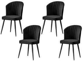 Set 4 buc. scaune sufragerie Rubicon (Negru) . 1102540