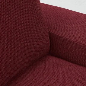 Nueva Textura Huse super elastice HARMONIA bordo canapea cu otoman dreapta (l. 210 - 320 cm)