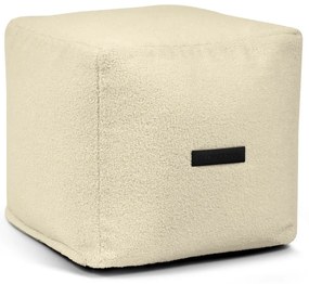 Fotoliu bean bag crem cu tapițerie din țesătură bouclé Up! MooG – SLOWDOWN