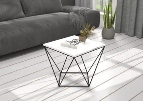 Masuta de cafea, 50x50 cm, DIANA, ADRK Furniture (Culoare: Alb / Alb)