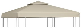 vidaXL Copertină de rezervă acoperiș pavilion, bej, 3x3 m, 310 g/m²