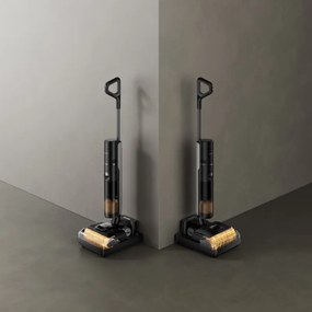 Aspirator vertical DREAME H12 Pro HHR25A, 300W, 0.7/0.9 l, 3 moduri, 35 min, Umed/uscat, Alerte vocale, LED, Uscare mop automată, Negru/gri