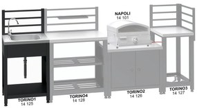 Cattara 14125 modul cu chiuvetă pentru bucătărieîn aer liber Torino 1