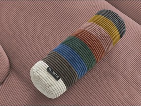 Colțar roz cu tapițerie din catifea reiată Belair – Bobochic Paris