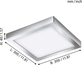 Plafonieră LED pentru baie Eglo 79528 DURANGO LED/22W/230V 30x30 cm IP44