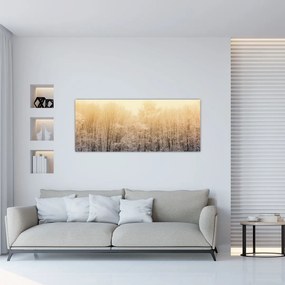 Tablou cu pădure geroasă (120x50 cm)