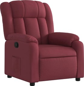 vidaXL Fotoliu rabatabil, roșu vin, material textil