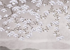Tablou - Flori într-un peisaj gri (70x50 cm)