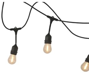 Șir LED solar exterior PARTY 10xE27/3,7V 10 m IP44 + DO