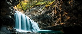 Tablou cu cascada de pădure (120x50 cm)