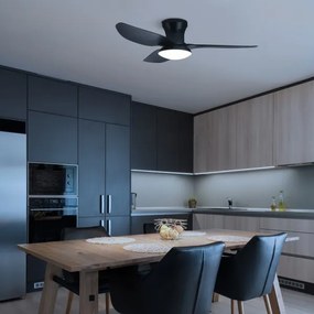 Brilagi - Ventilator LED tavan dimabil 30W 230V 3000-6500K negru + DO