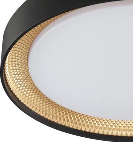 Brilliant - Plafonieră LED dimabilă WALDO LED/24W/230V negru/auriu + telecomandă