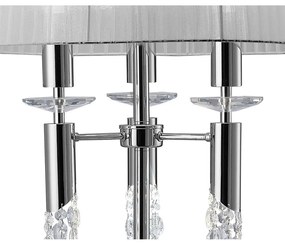 Lampadar elegant Tiffany crom/ abajur alb