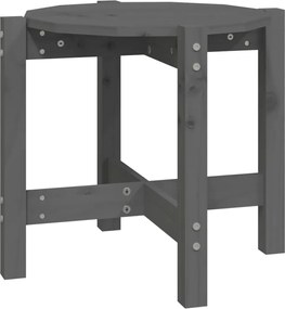 vidaXL Măsuță de cafea, gri, Ø 52,5x45 cm, lemn masiv de pin