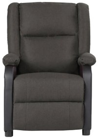329488 vidaXL Fotoliu rabatabil, gri închis, piele ecologică & textil